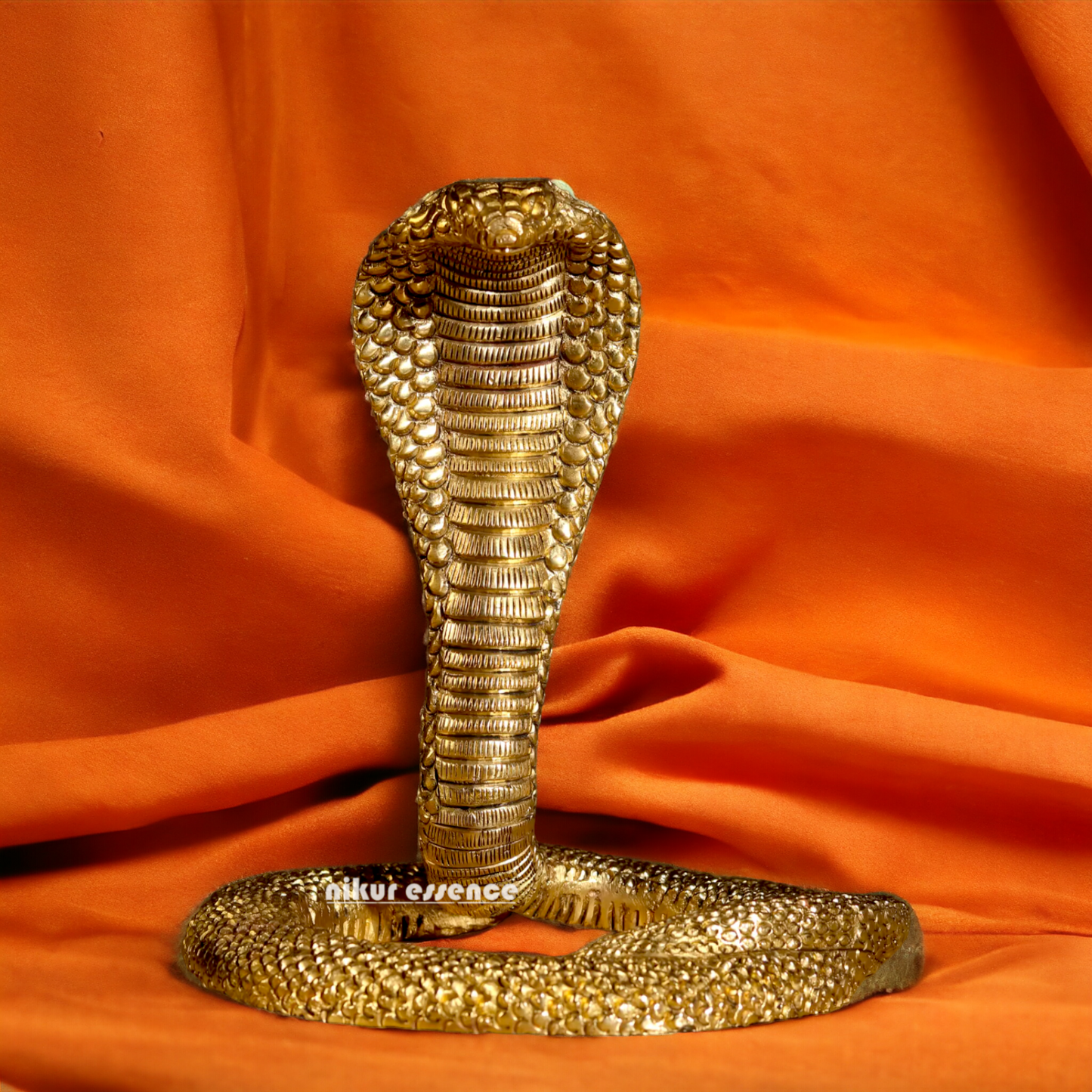 Pure Brass Snake statue - 7.75 inches