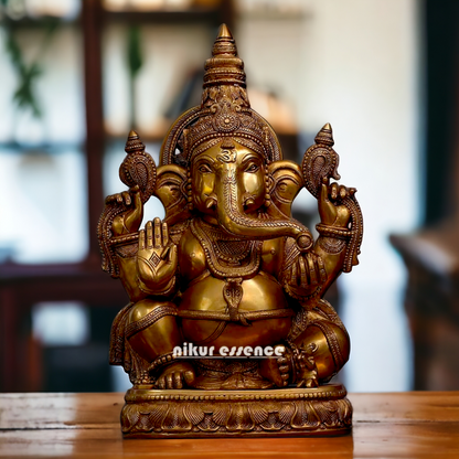 Large Ganesha Sitting with Blessing statue - 21 inches