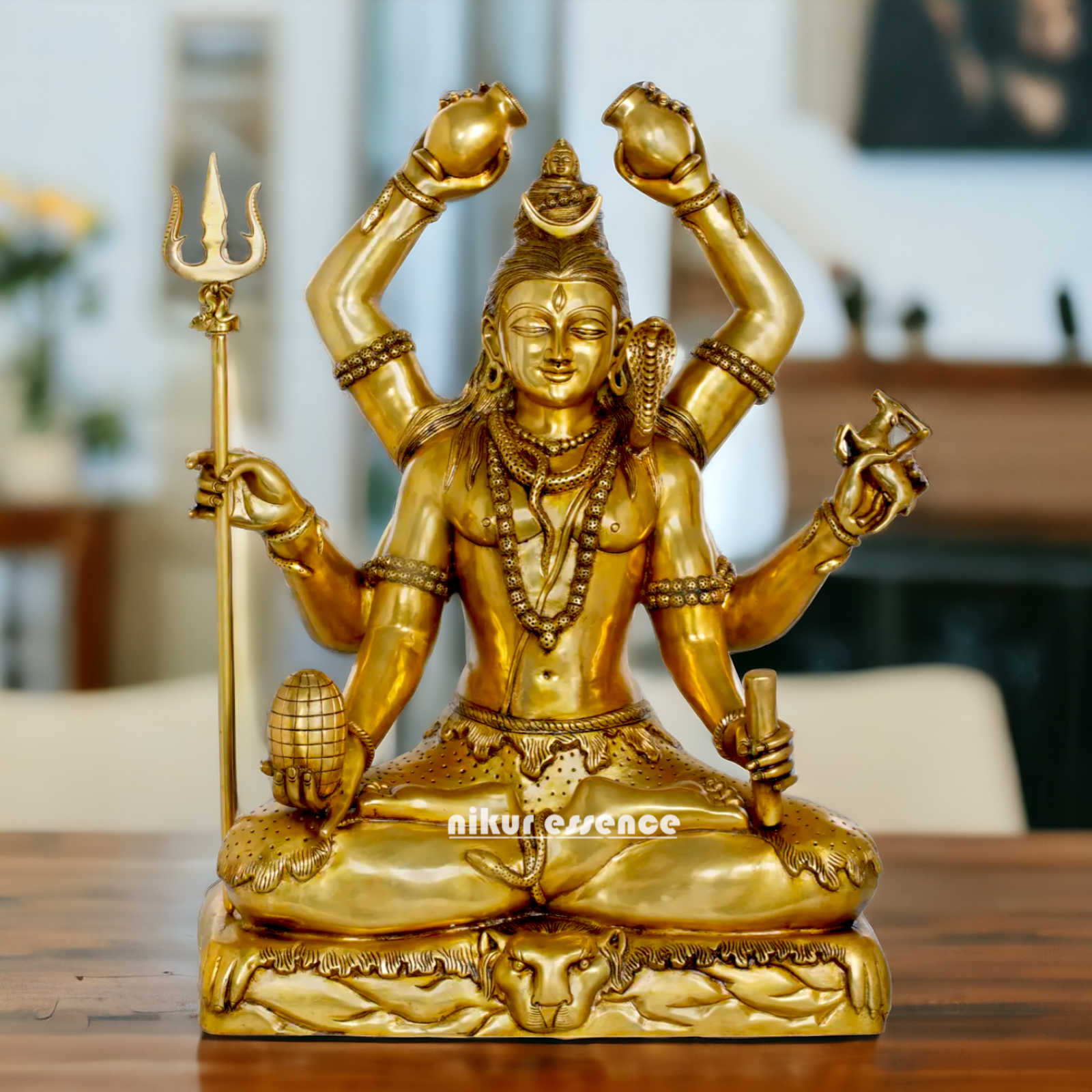 Pure Brass Shiva Meditation statue - 31 inches