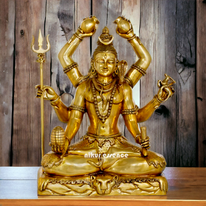 Pure Brass Shiva Meditation statue - 31 inches