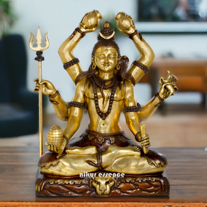 Big Shiva Mahadev Sitting Meditation Brass statue - 31 inches