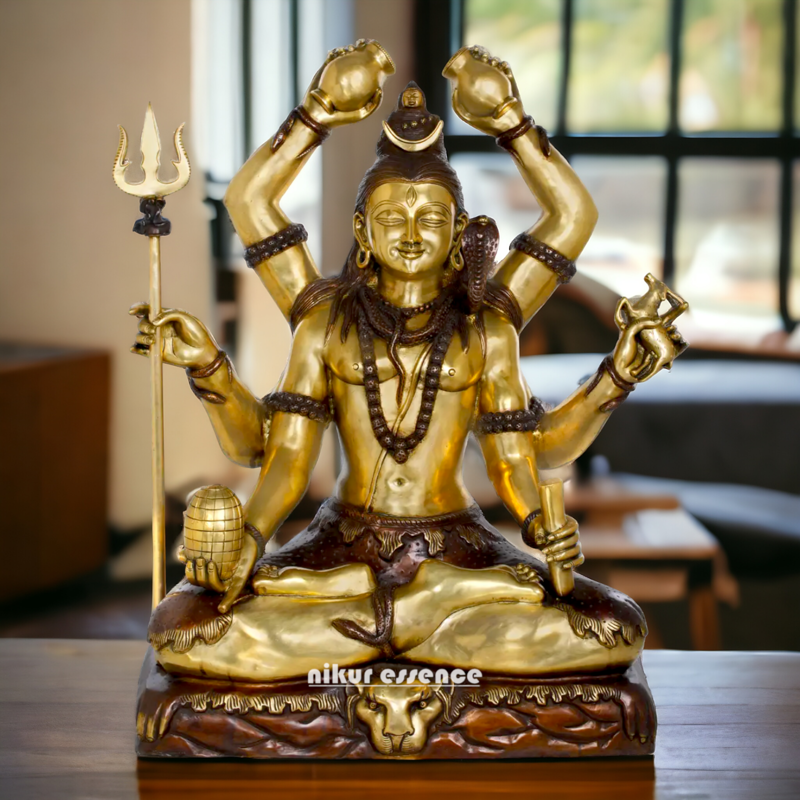 Big Shiva Mahadev Sitting Meditation Brass statue - 31 inches