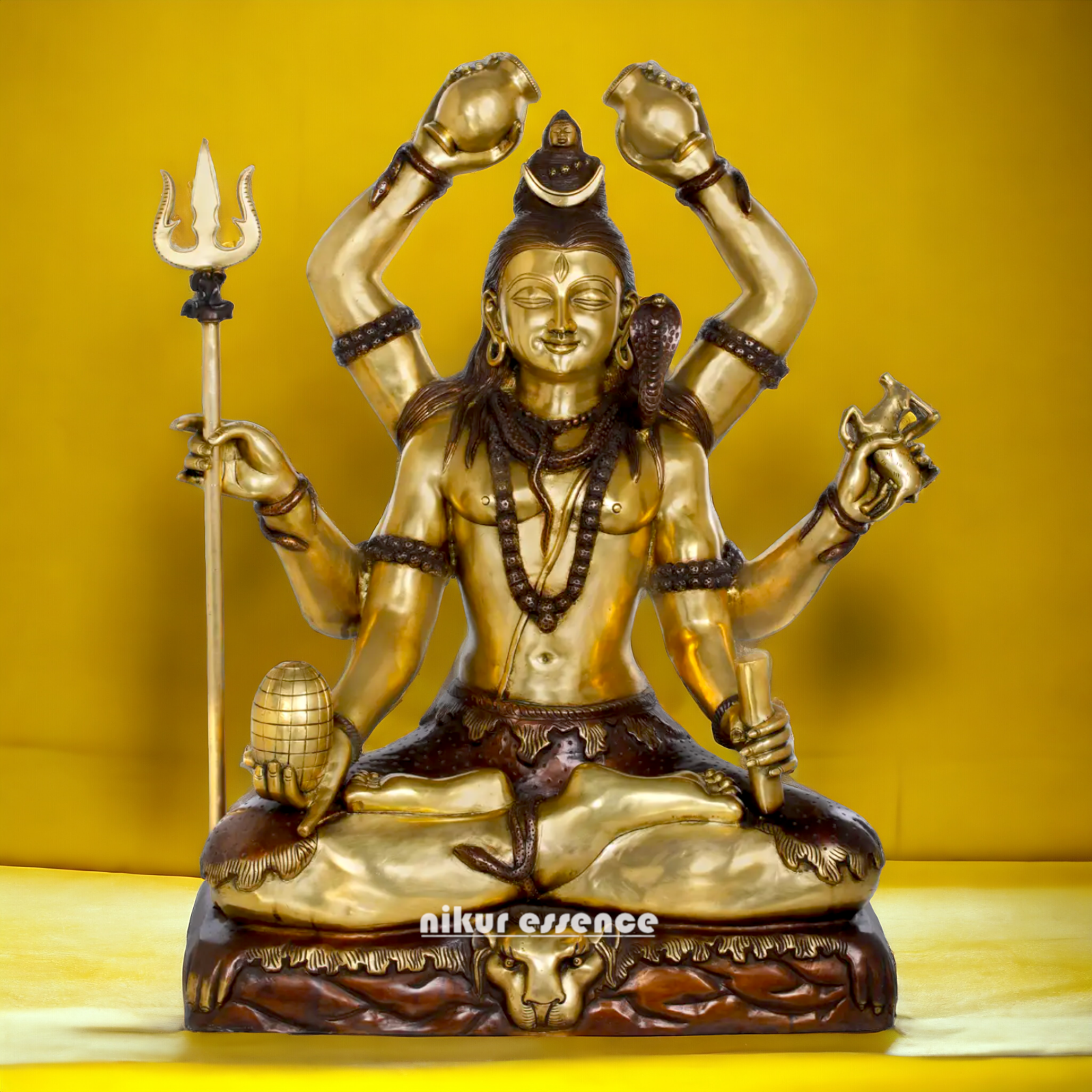 Big Shiva Mahadev Sitting Meditation Brass statue - 31 inches