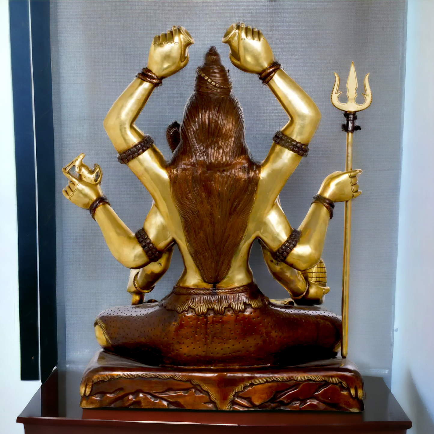 Big Shiva Mahadev Sitting Meditation Brass statue - 31 inches