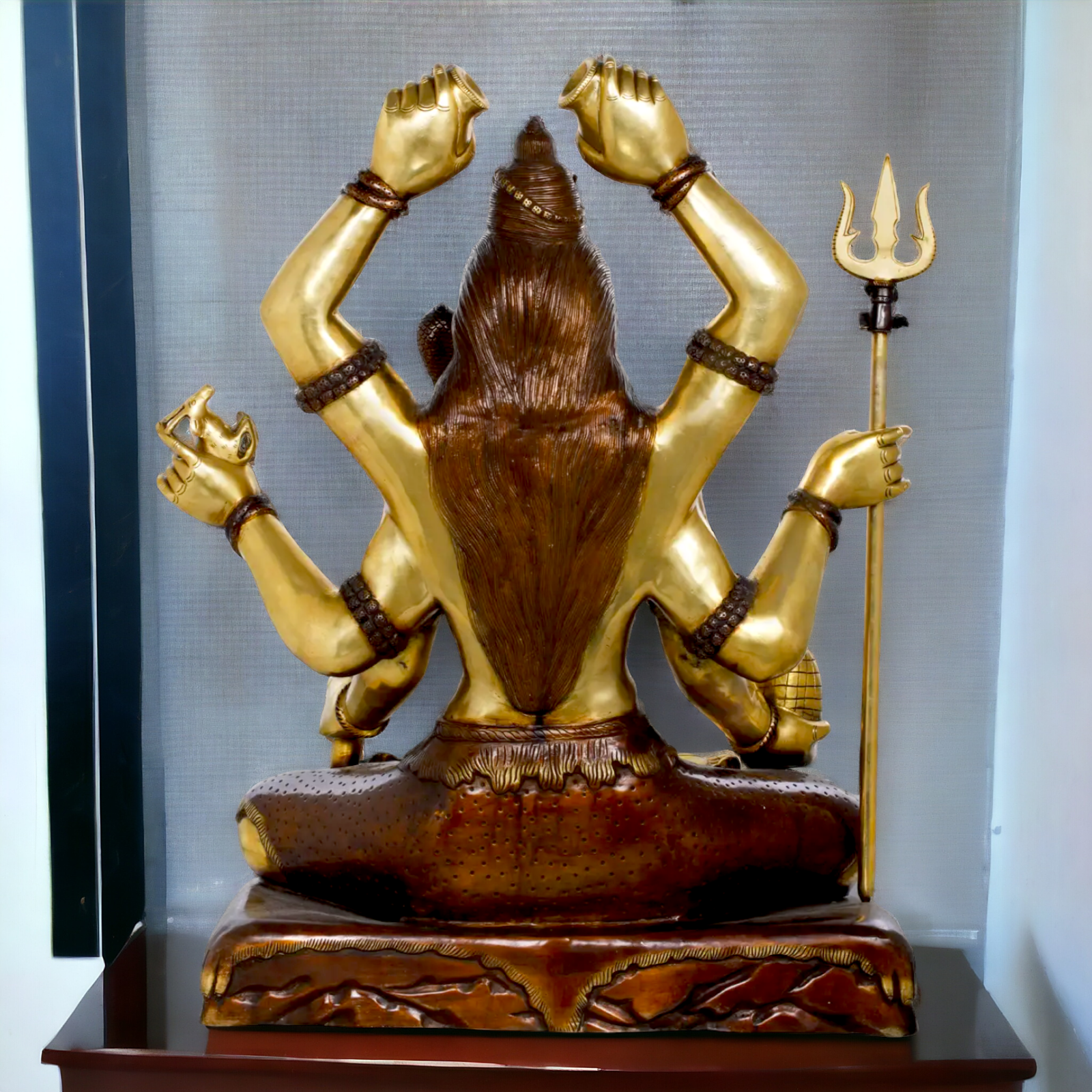 Big Shiva Mahadev Sitting Meditation Brass statue - 31 inches