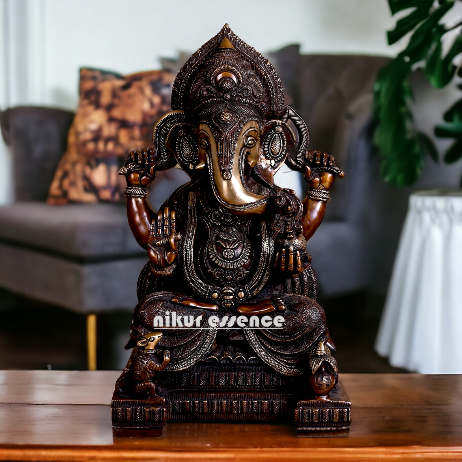 Big Ganesha Ganpati Brass idol - 18.5 inch