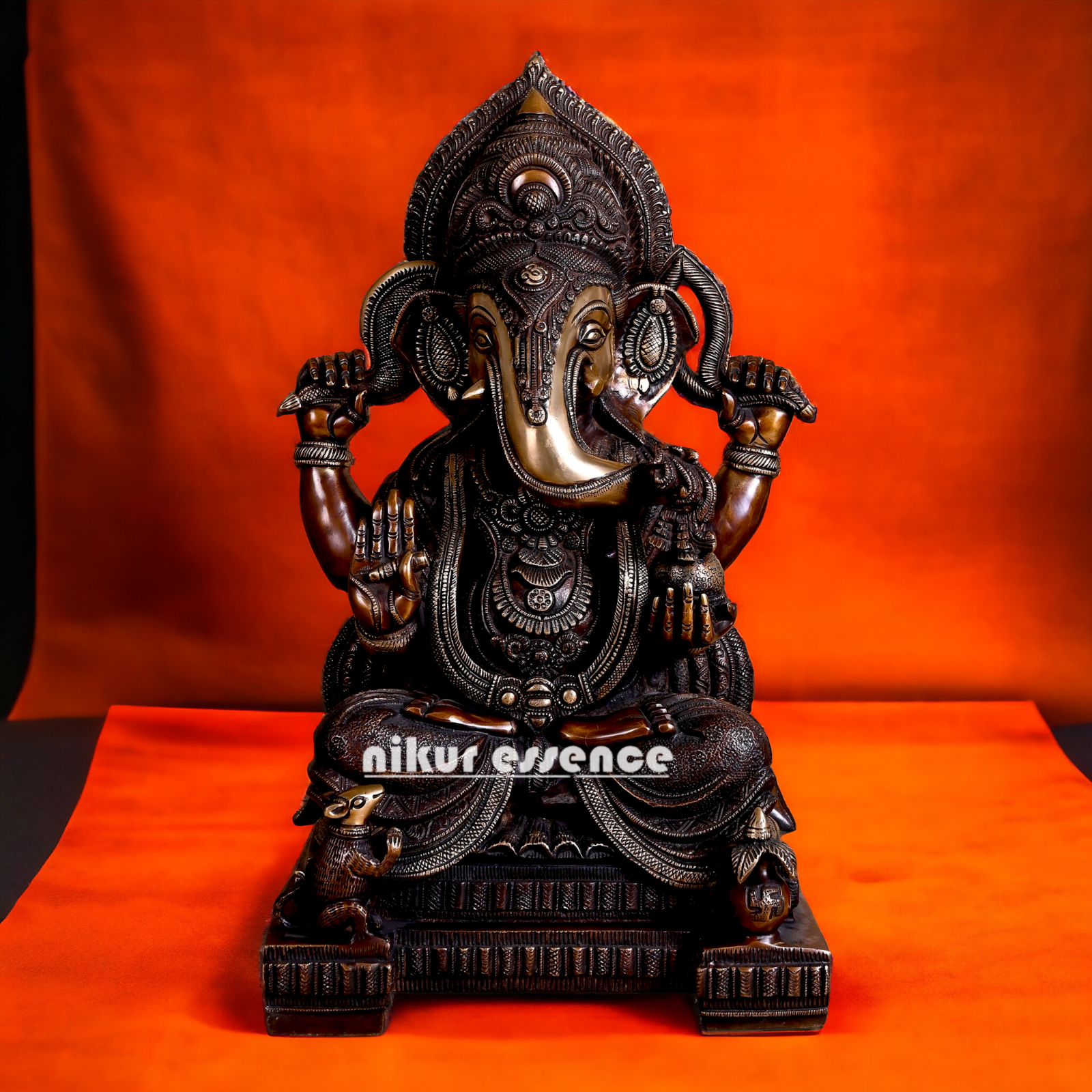 Big Ganesha Ganpati Brass idol - 18.5 inch