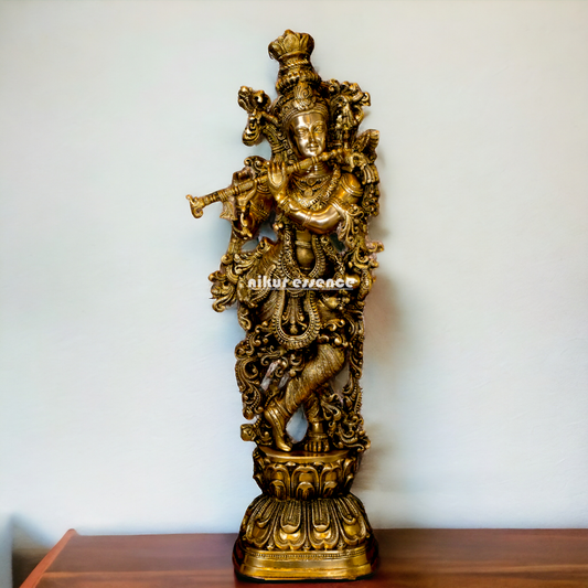 Big Krishna Govinda Bhagwan Solid Brass idol - 29 inches