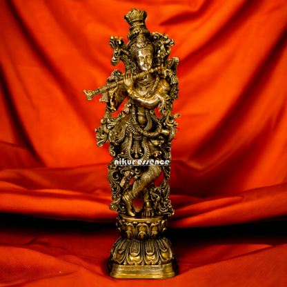 Big Krishna Govinda Bhagwan Solid Brass idol - 29 inches