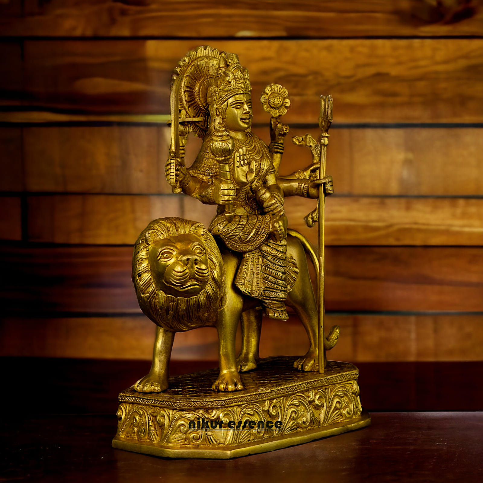 Superfine Brass Beautiful Sherawali Durga Maa - 31 cm