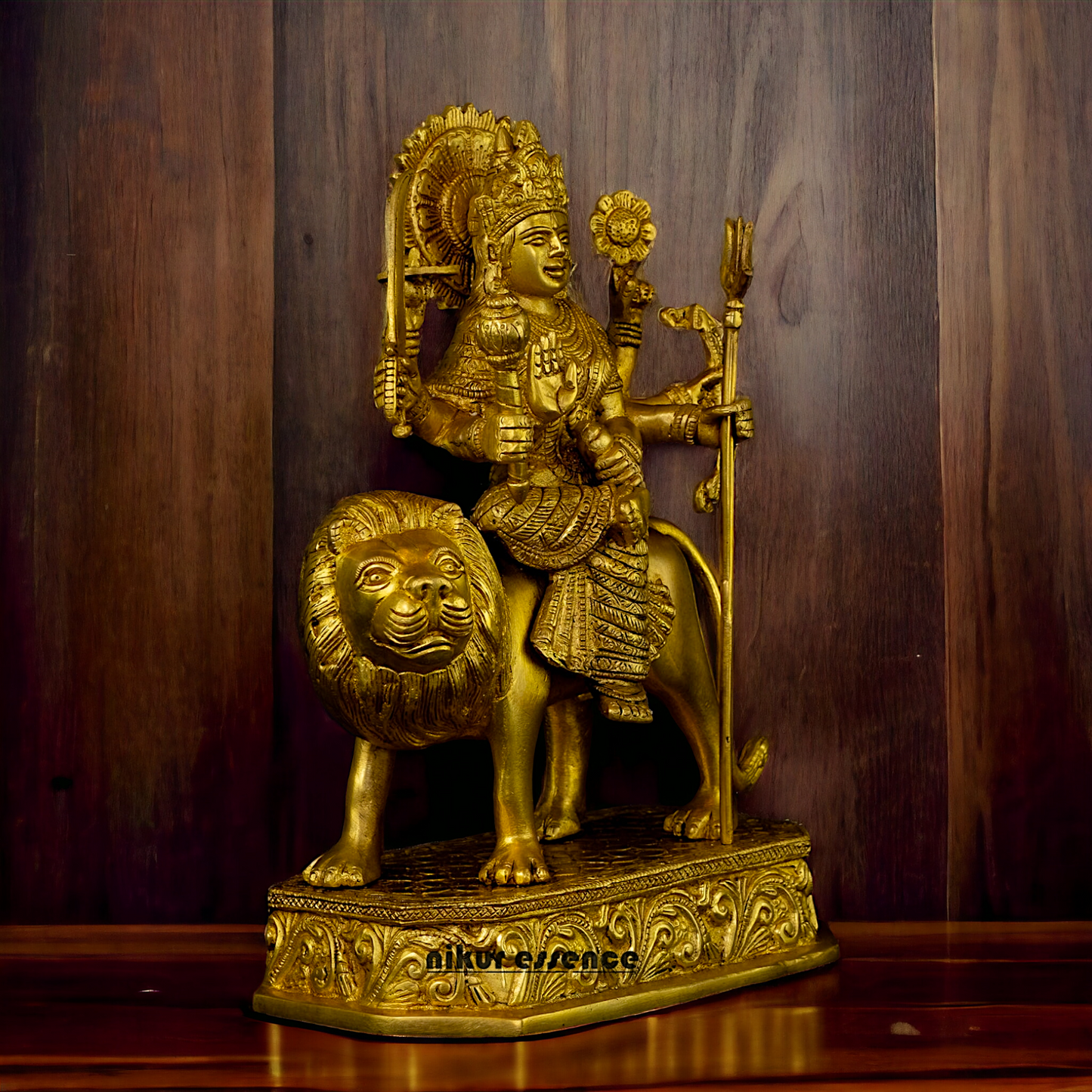 Superfine Brass Beautiful Sherawali Durga Maa - 31 cm