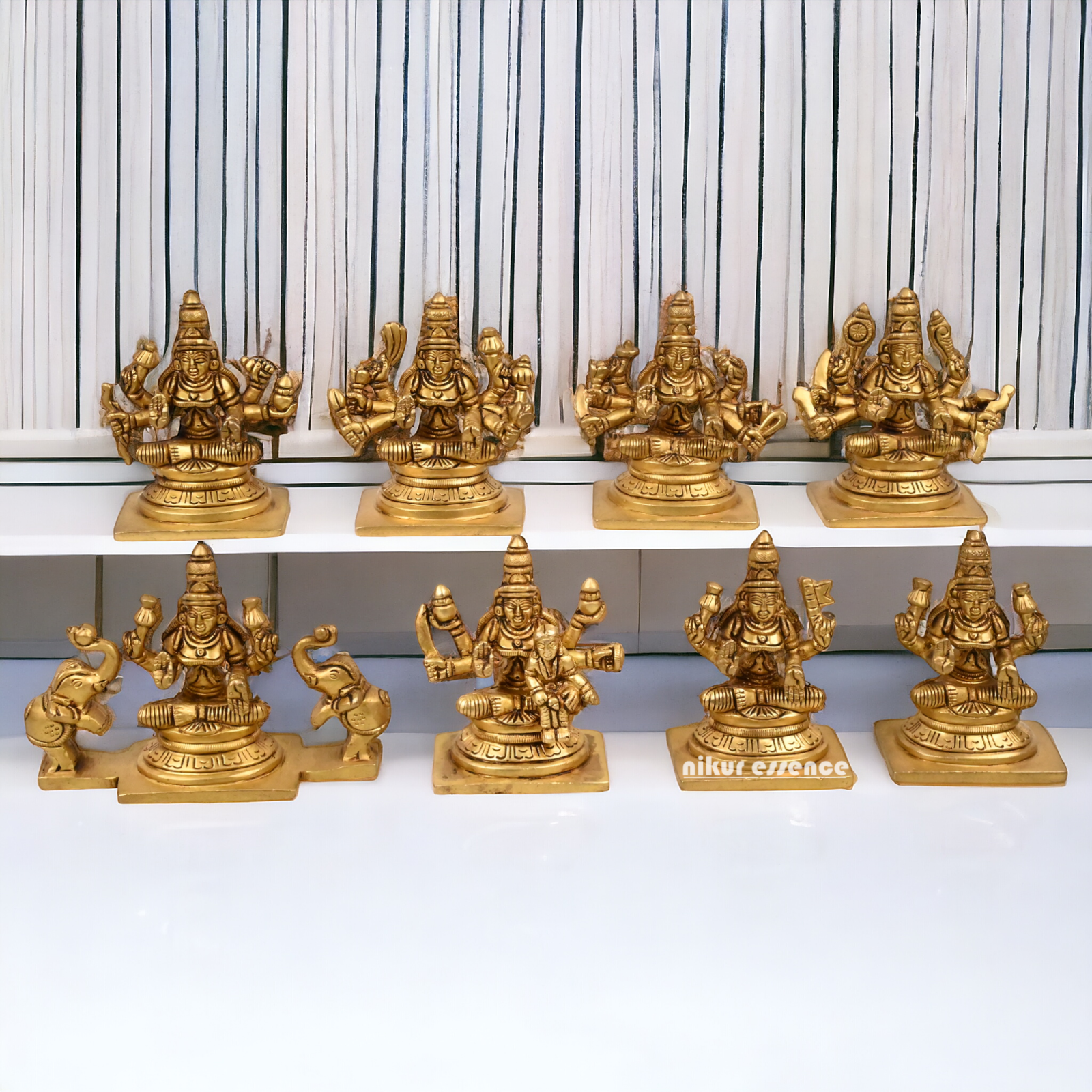 Buy Ashtalakshmi in Brass - 3.5 inch Idols Nikuressence