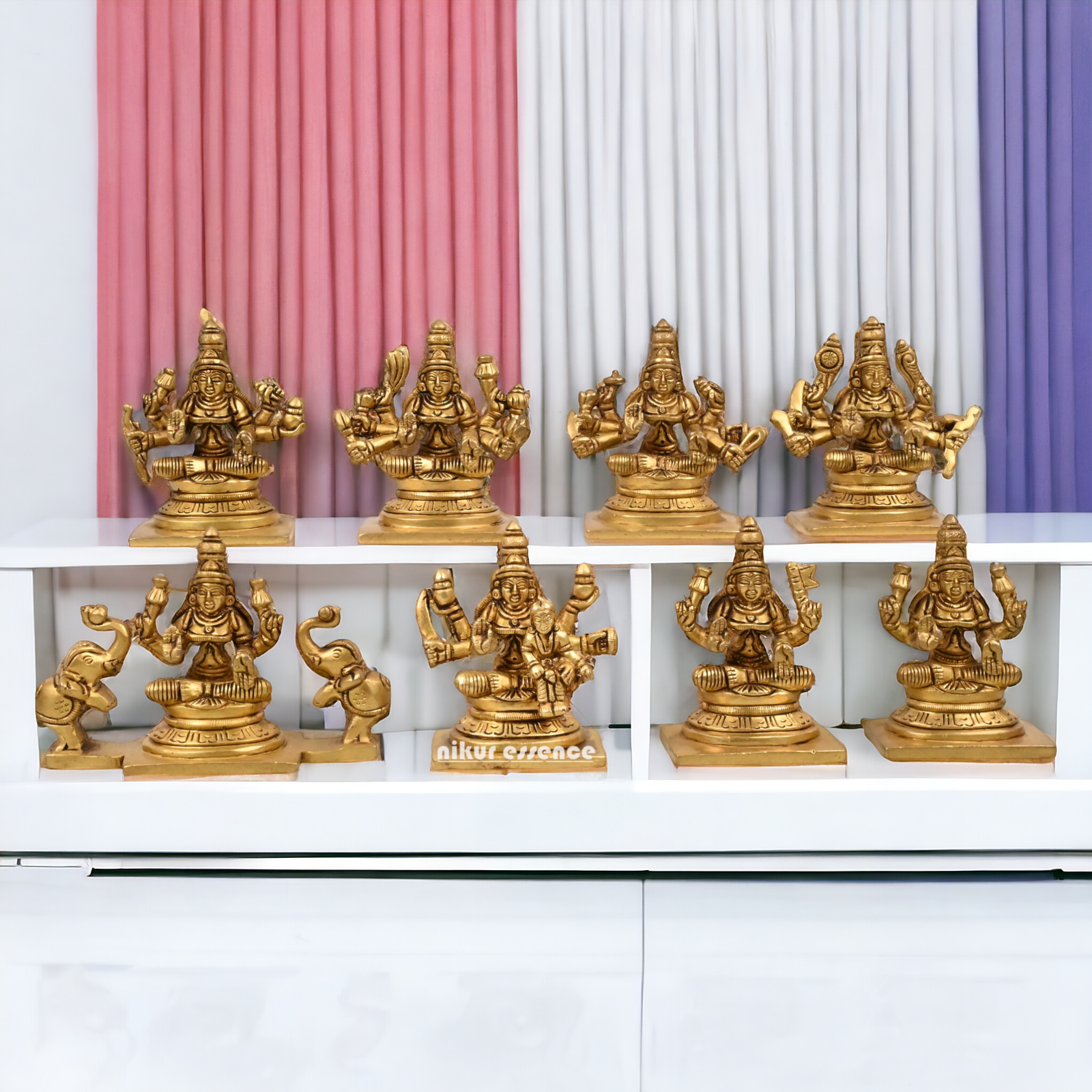 Buy Ashtalakshmi in Brass - 3.5 inch Idols Nikuressence