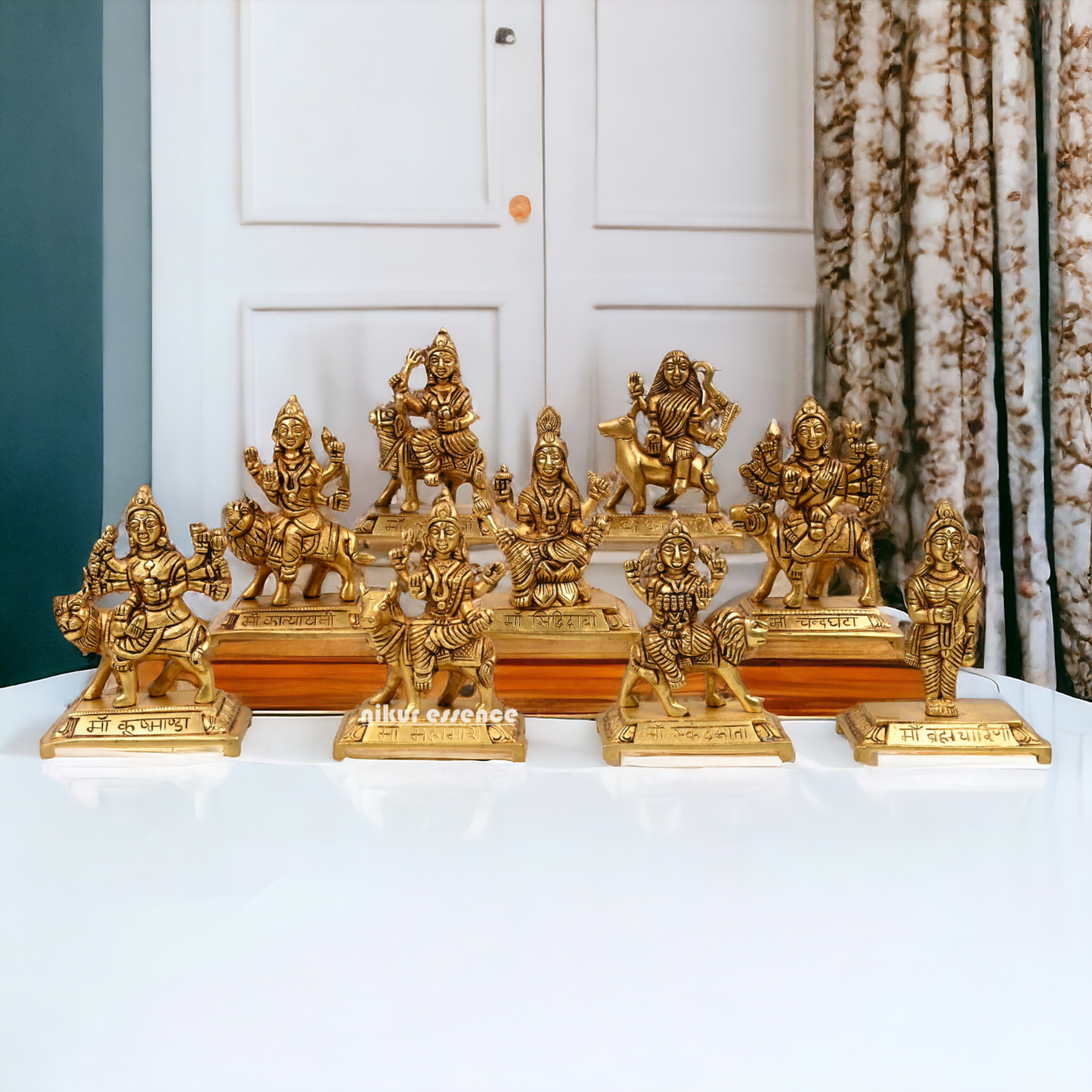 Pure Brass Navdurga idols Set -buy now Idols Nikuressence