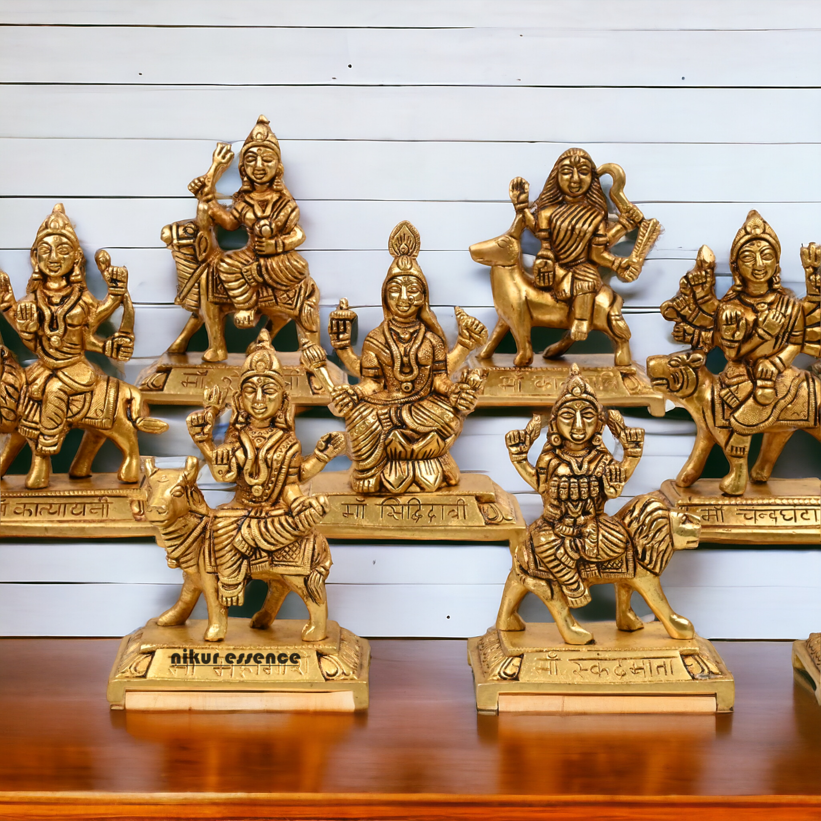 Pure Brass Navdurga idols Set -buy now Idols Nikuressence