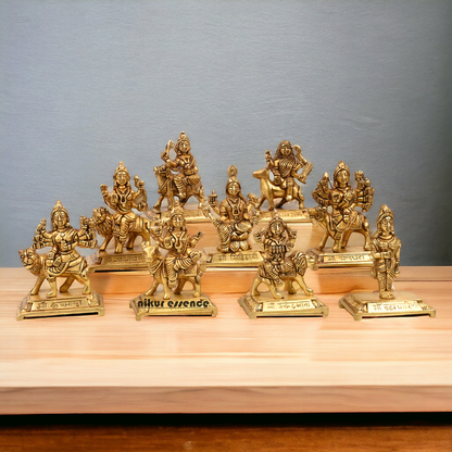 Pure Brass Navdurga idols Set -buy now Idols Nikuressence