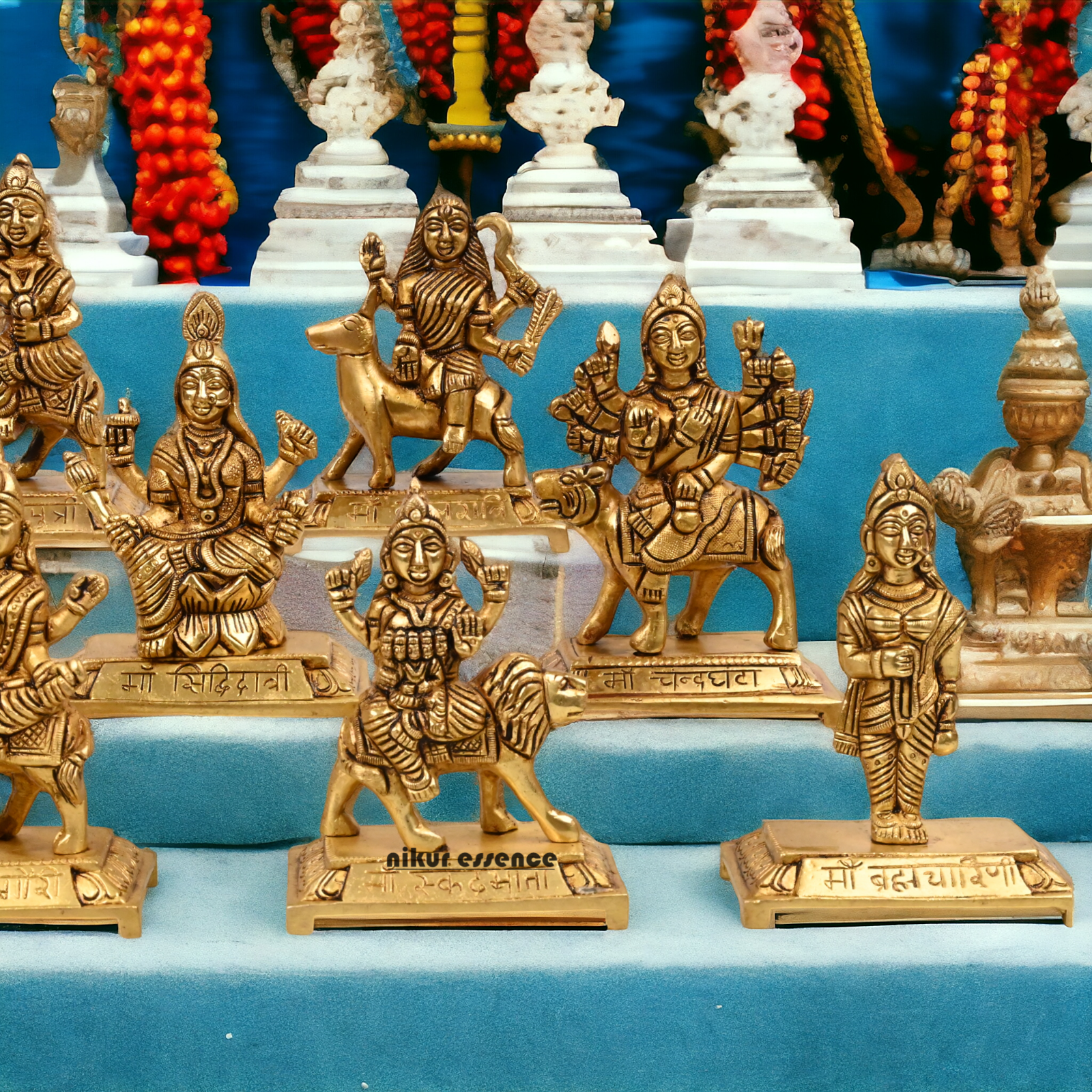 Pure Brass Navdurga idols Set -buy now Idols Nikuressence