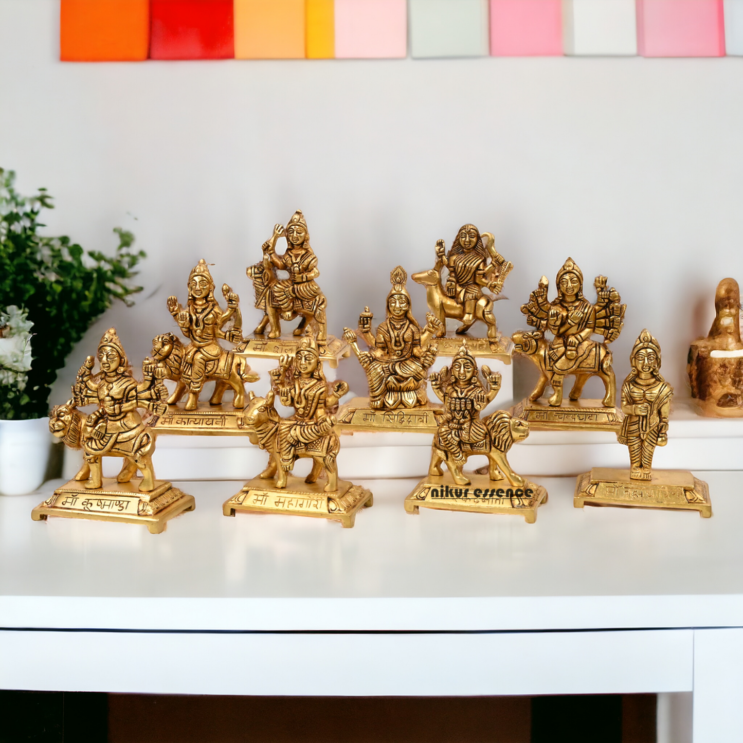 Pure Brass Navdurga idols Set -buy now Idols Nikuressence