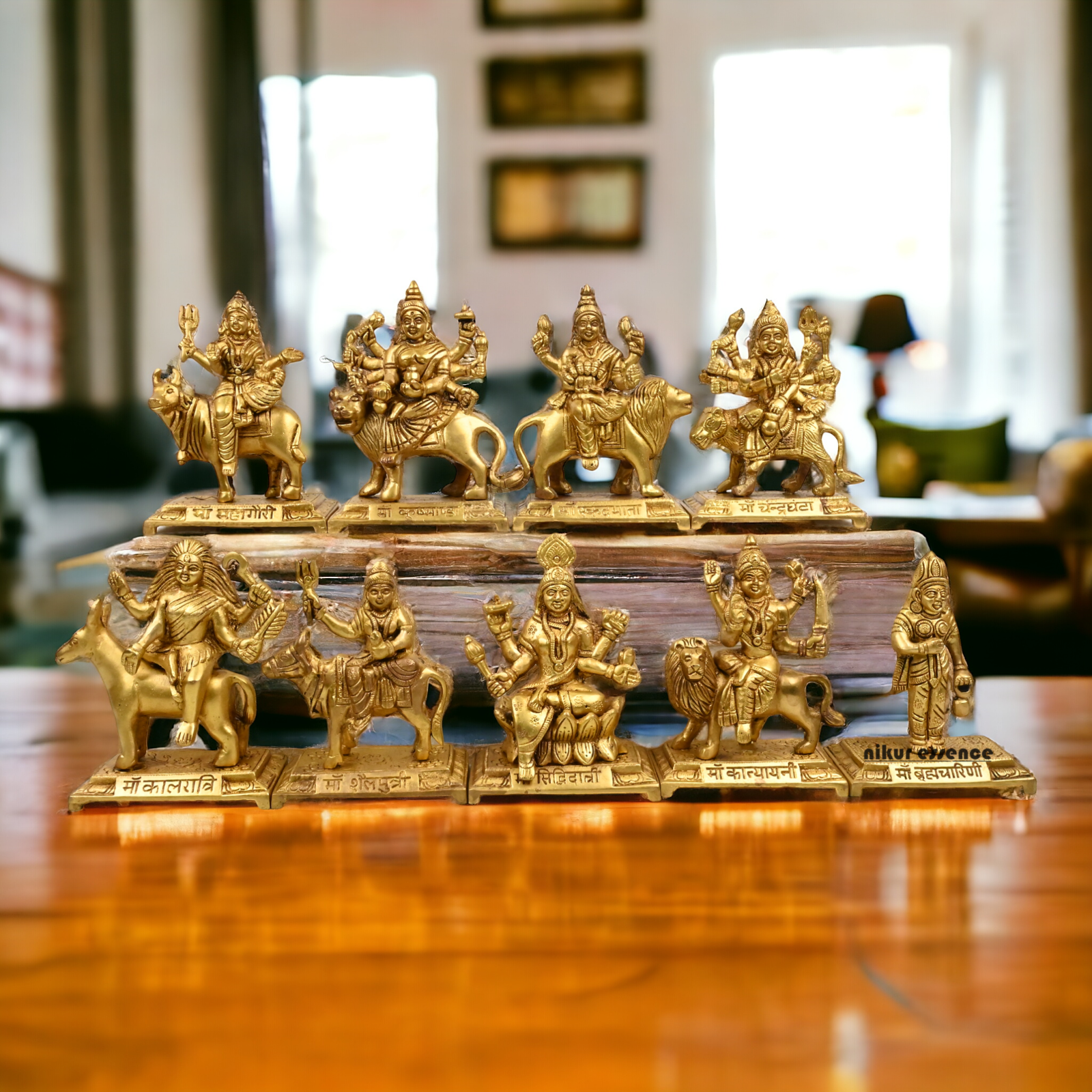 Brass Navdurga idols Set Superfine quality - 6 inch