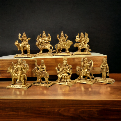 Brass Navdurga idols Set Superfine quality - 6 inch