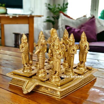 Buy Navagraha Solid Brass Pooja Idol- 10 inches