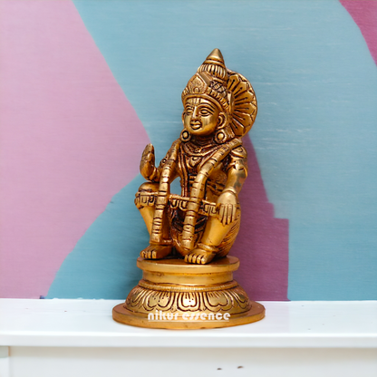 Shop Ayyappa Swamy Murugan brass idol - 7 Inches