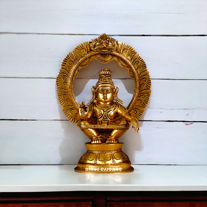 Lord Ayyappa Ayyappan Murugan Solid Brass Idol - 10 Inches