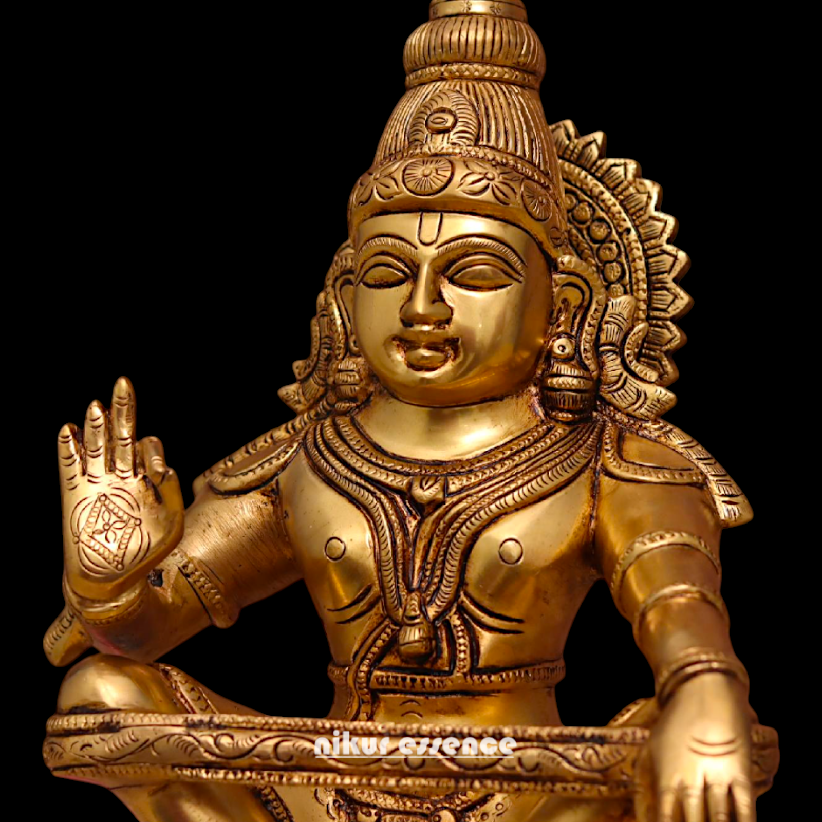 Shop Ayyapa Murugan Solid Brass Idol - 15 Inches