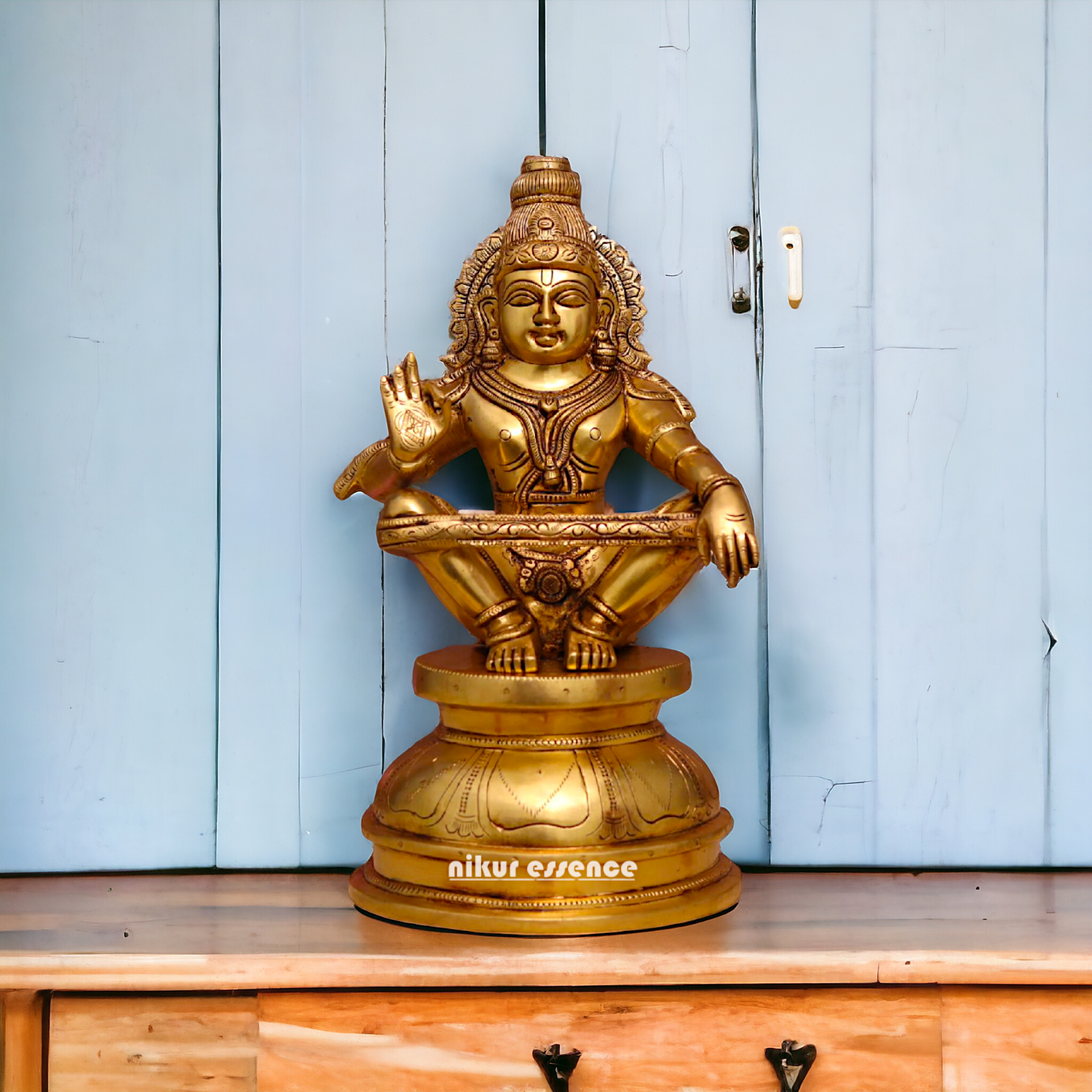 Shop Ayyapa Murugan Solid Brass Idol - 15 Inches