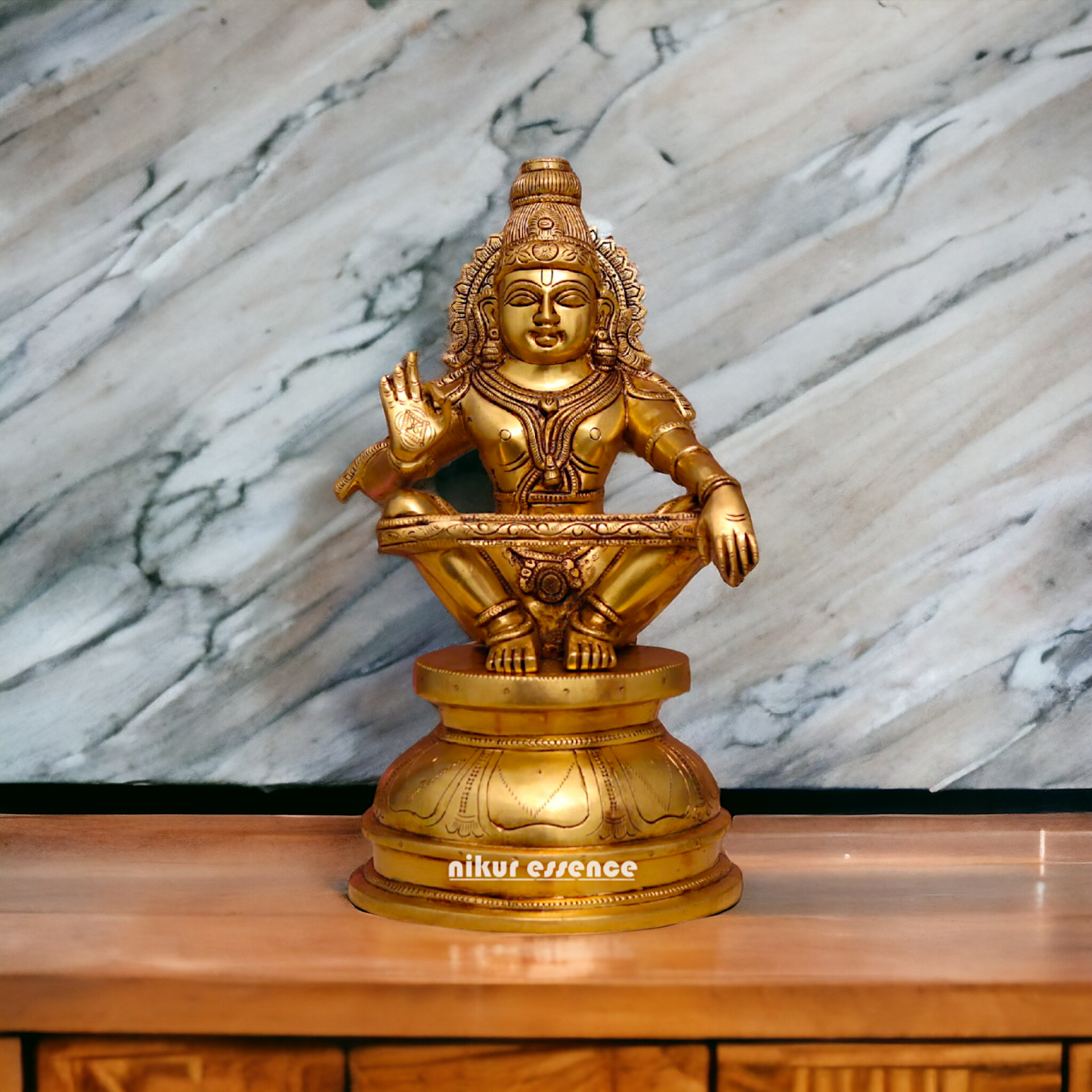 Shop Ayyapa Murugan Solid Brass Idol - 15 Inches