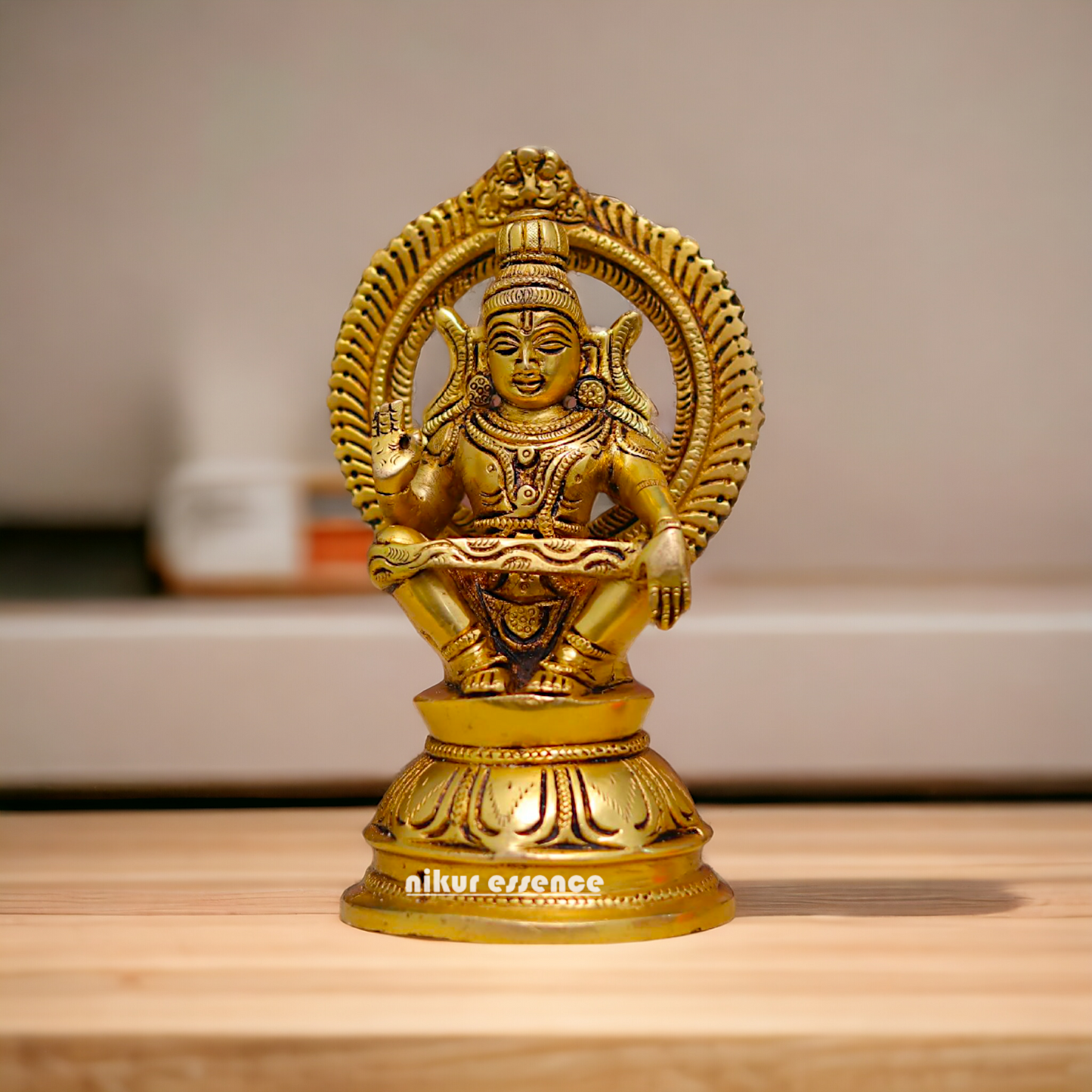 Pure Brass Ayyappa Murugan statue - 7 Inches