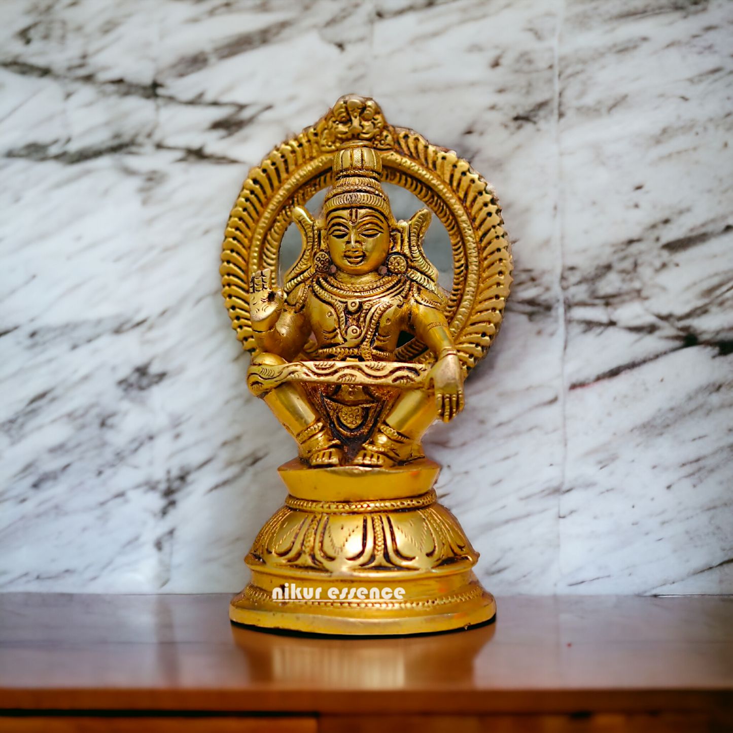 Pure Brass Ayyappa Murugan statue - 7 Inches