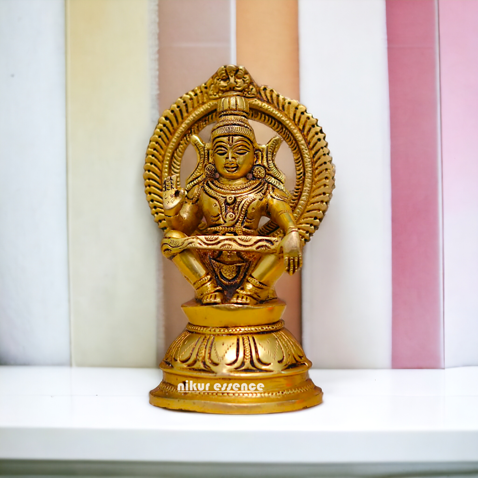 Pure Brass Ayyappa Murugan statue - 7 Inches