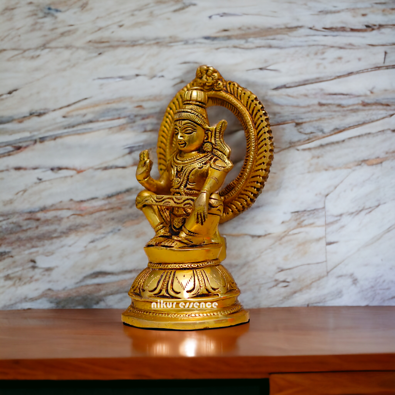 Pure Brass Ayyappa Murugan statue - 7 Inches