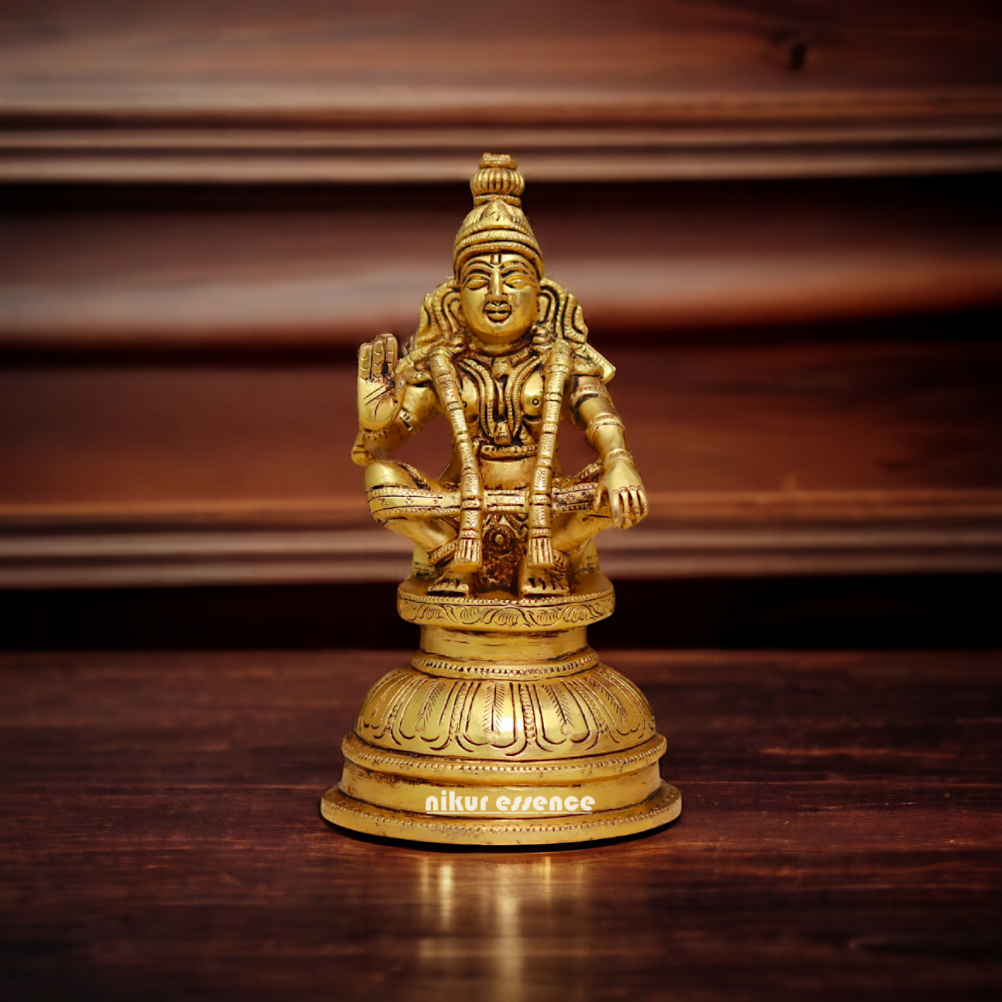 Lord Ayyappa Swamy Brass idol - 5.3 Inches