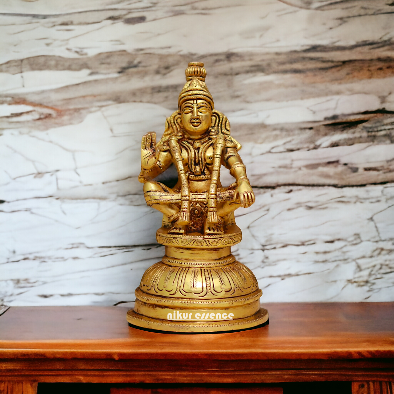 Lord Ayyappa Swamy Brass idol - 5.3 Inches