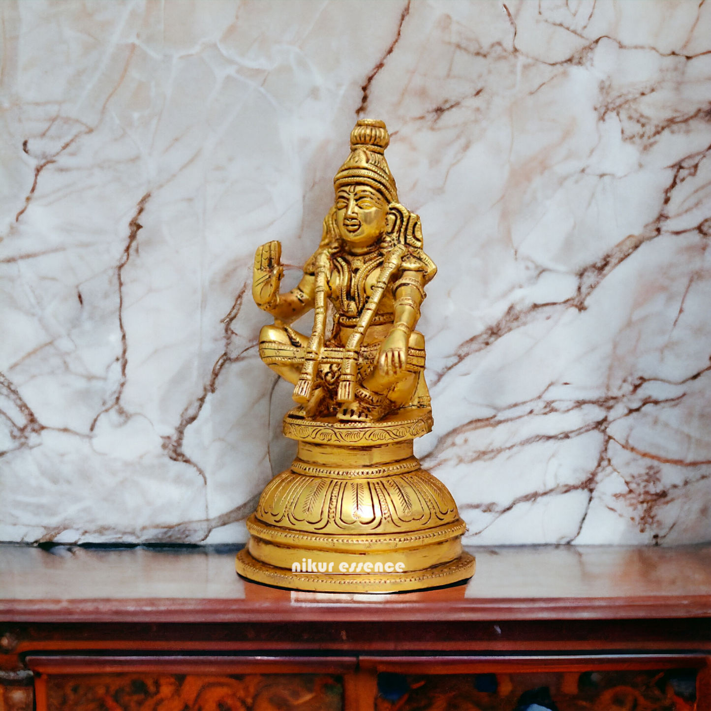 Lord Ayyappa Swamy Brass idol - 5.3 Inches