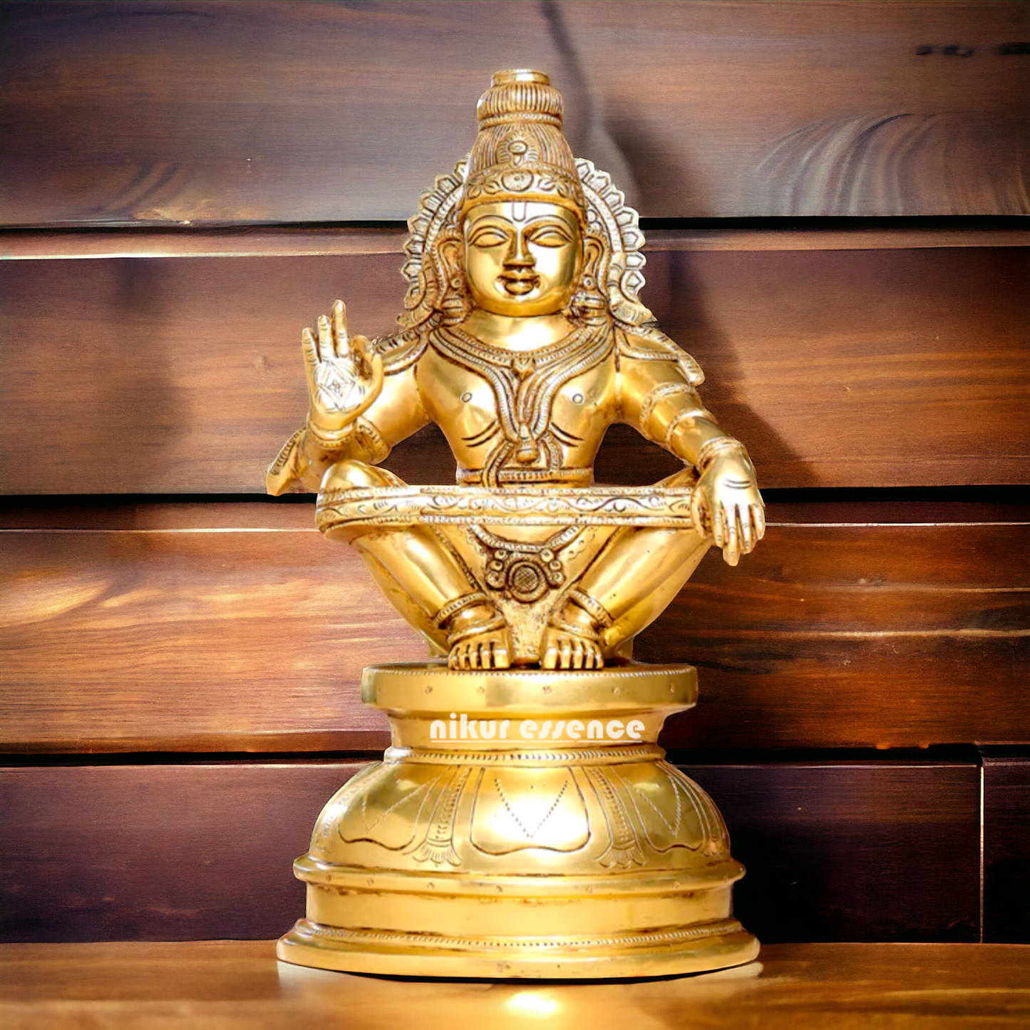 Pure Brass Ayyappa Ayyappan Swamy Murugan brass idol - 14 Inches