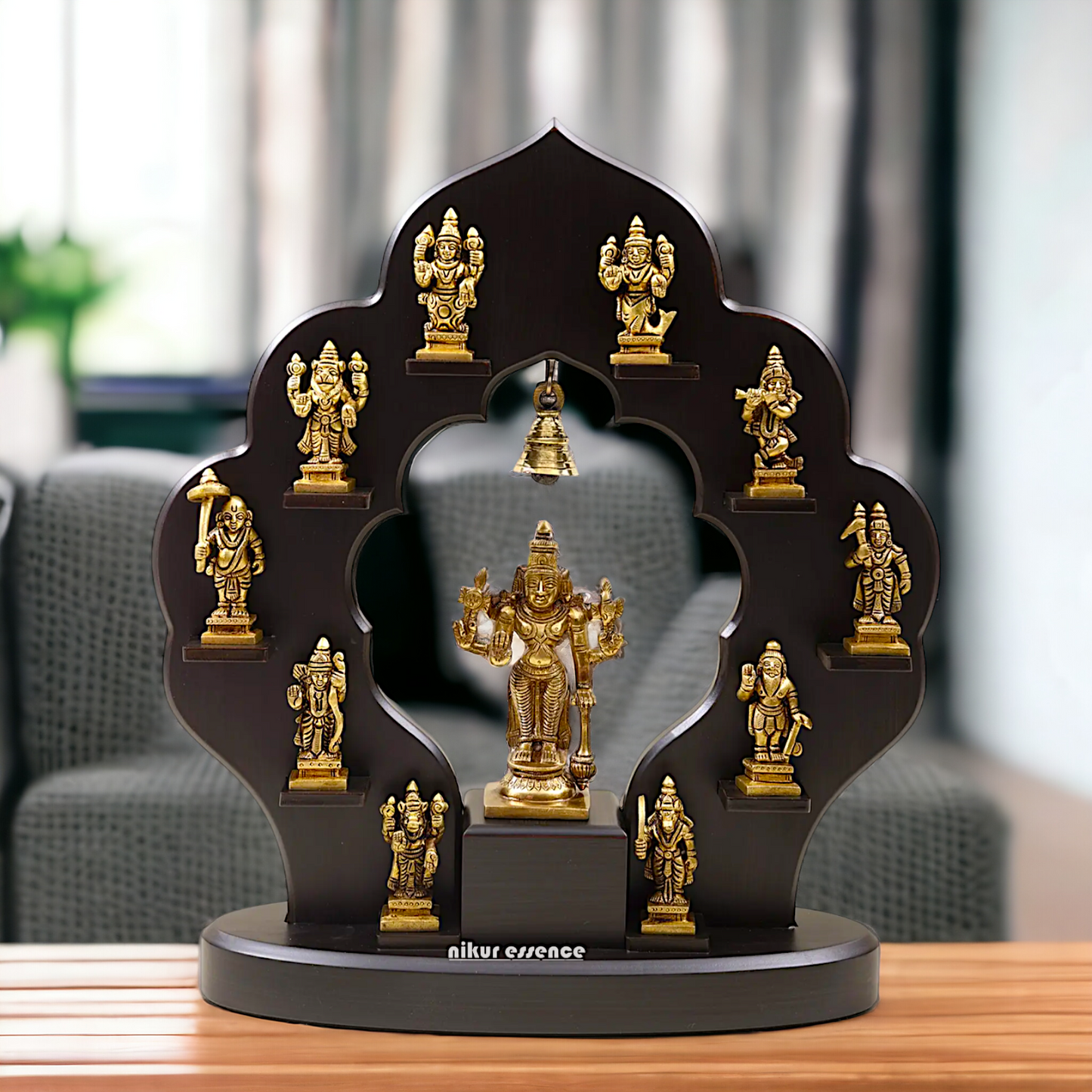 Buy Vishnu with dashavtar Brass Solid idol - 14 inches