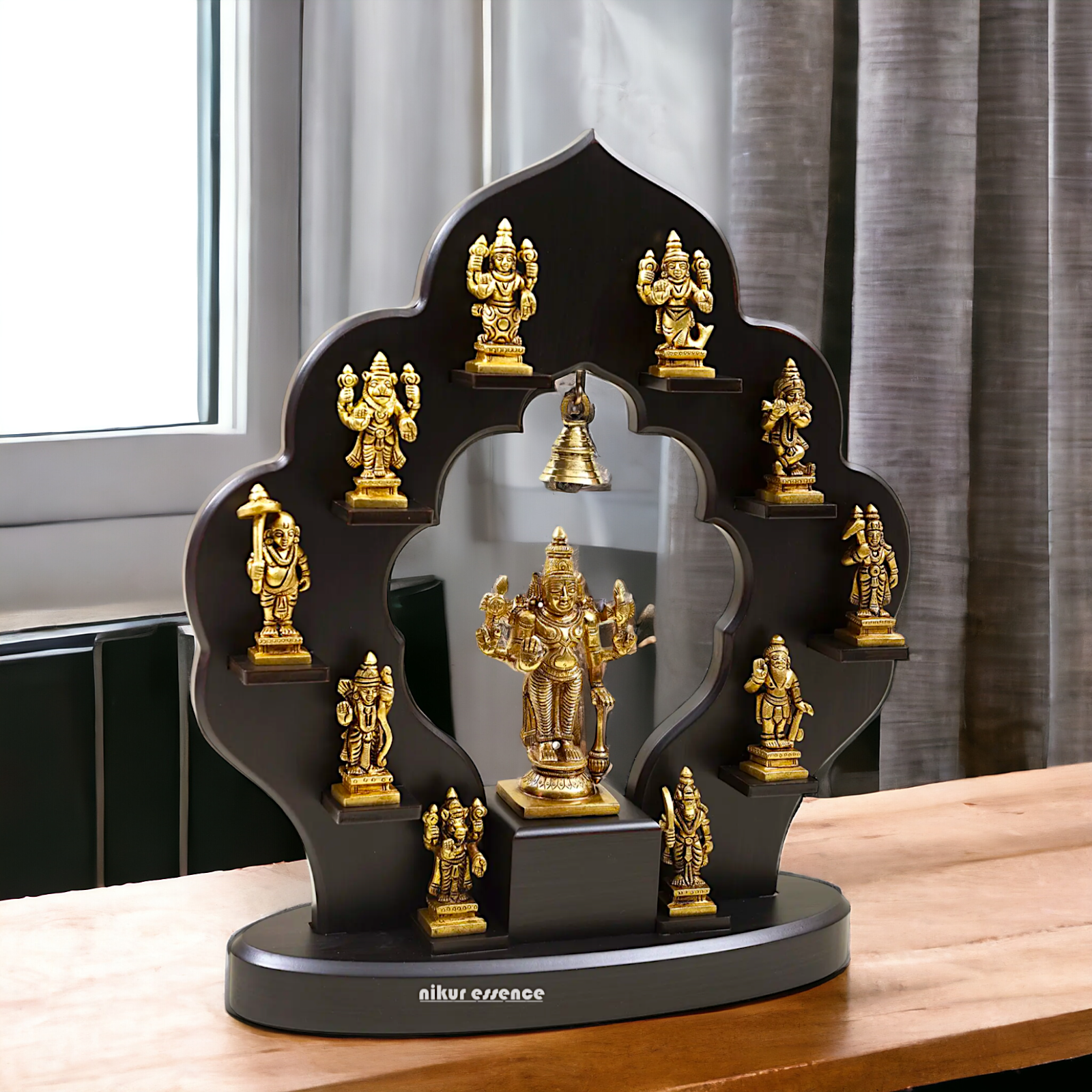 Buy Vishnu with dashavtar Brass Solid idol - 14 inches