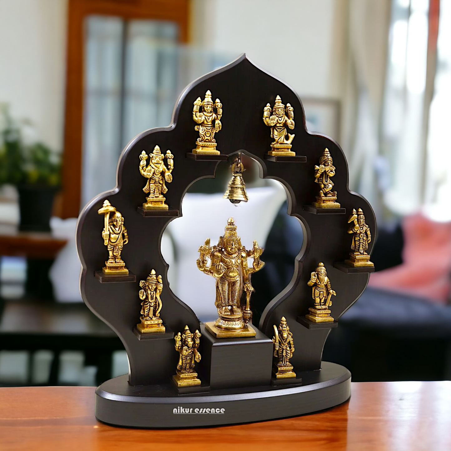 Buy Vishnu with dashavtar Brass Solid idol - 14 inches