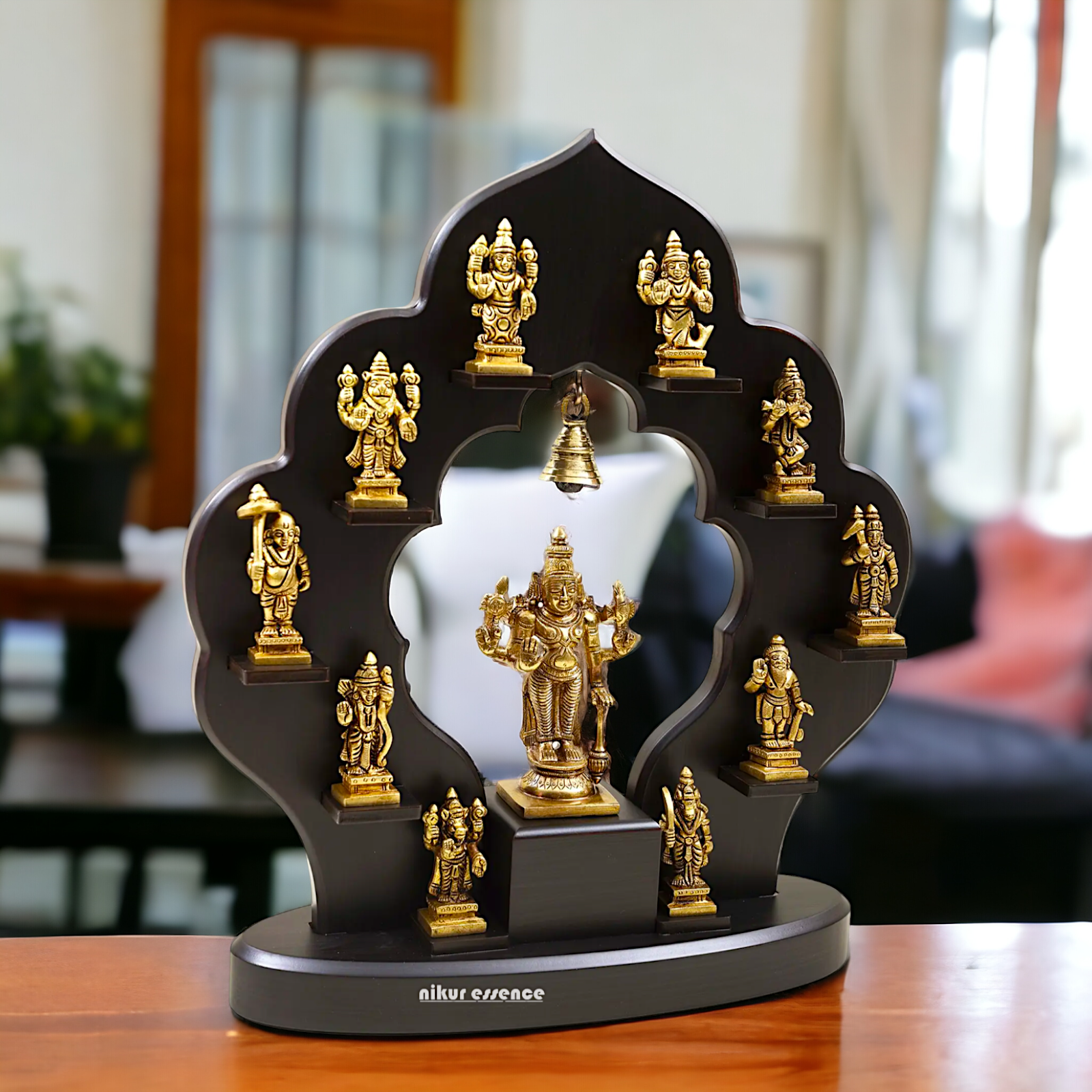 Buy Vishnu with dashavtar Brass Solid idol - 14 inches