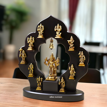 Buy Vishnu with dashavtar Brass Solid idol - 14 inches