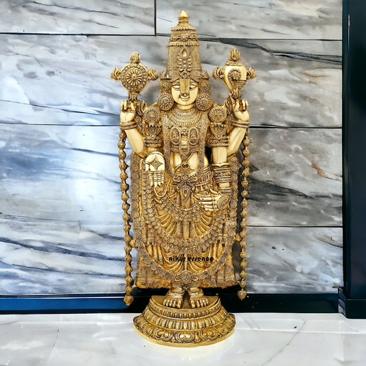 Lord Tirupati Balaji Standing Pure Brass statue - 47 inches