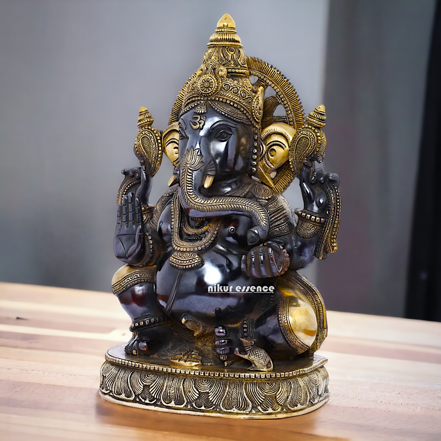 Big Ganesha Vinayaka Sitting Brass idol - 19 inches