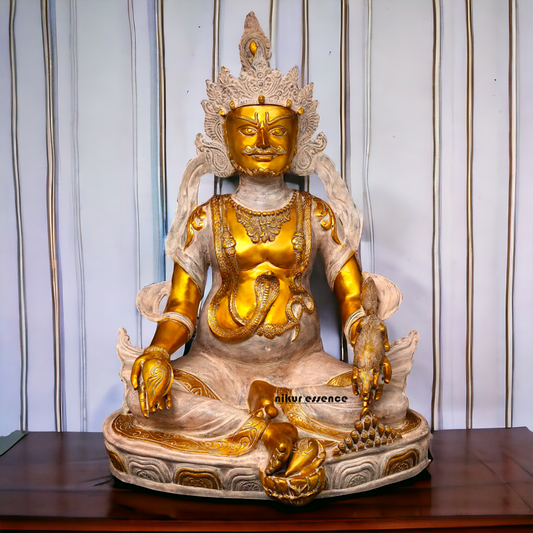 Brass kubera Sitting statue - 43 Inches