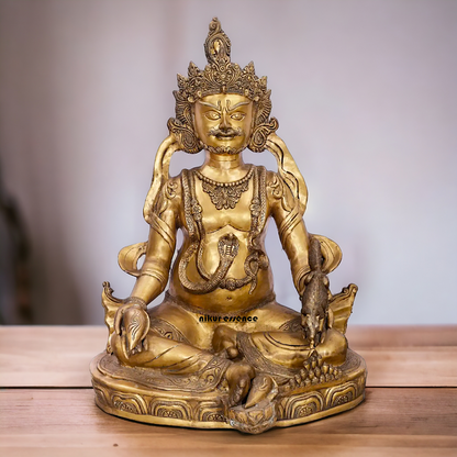 kubera Meditation Brass idol - 43 Inches