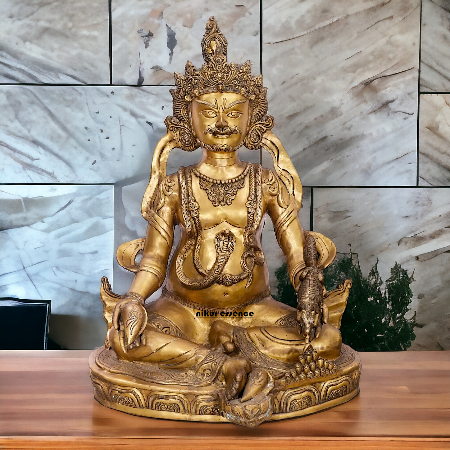 kubera Meditation Brass idol - 43 Inches