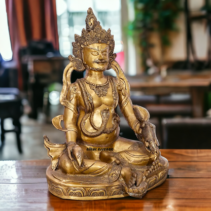 kubera Meditation Brass idol - 43 Inches