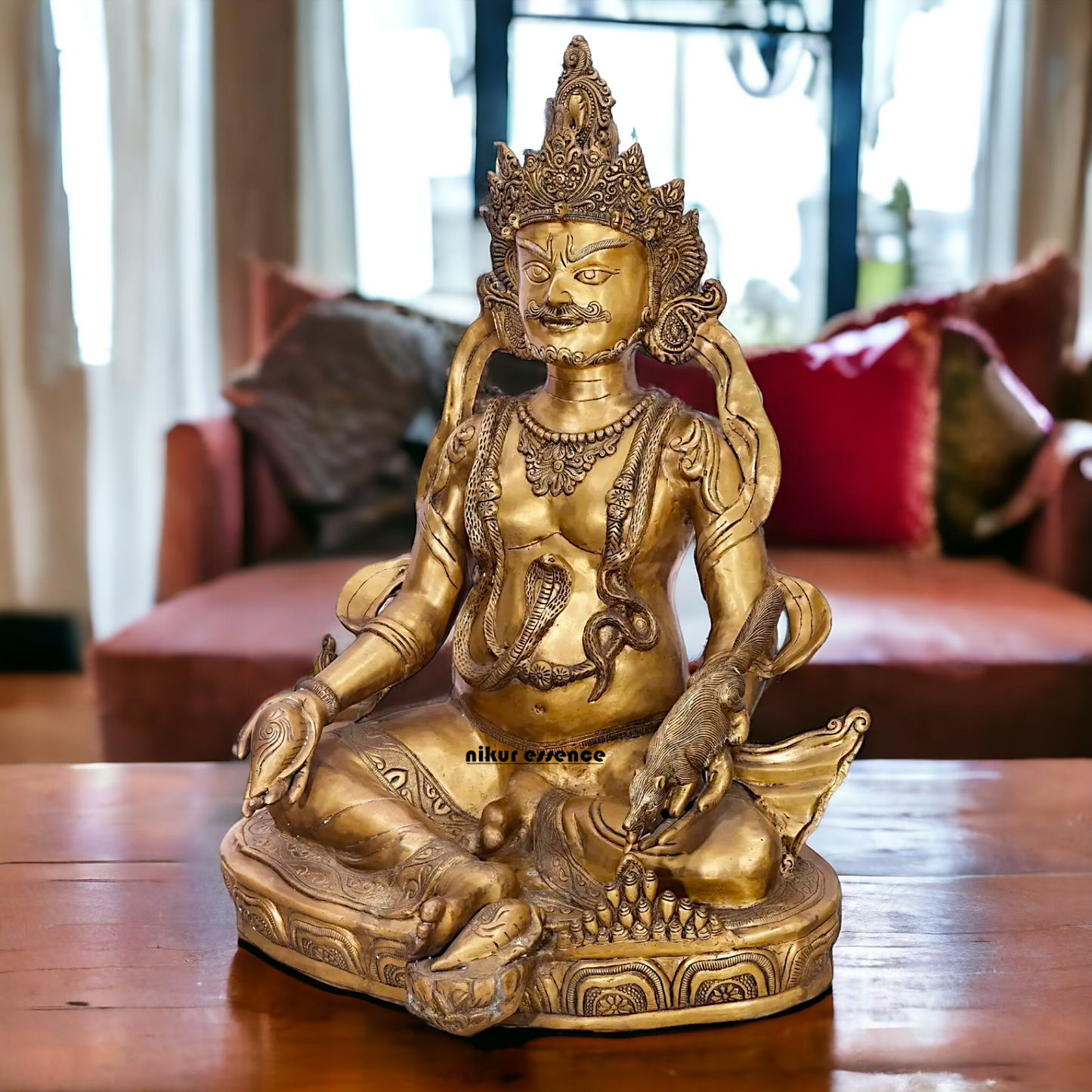 kubera Meditation Brass idol - 43 Inches